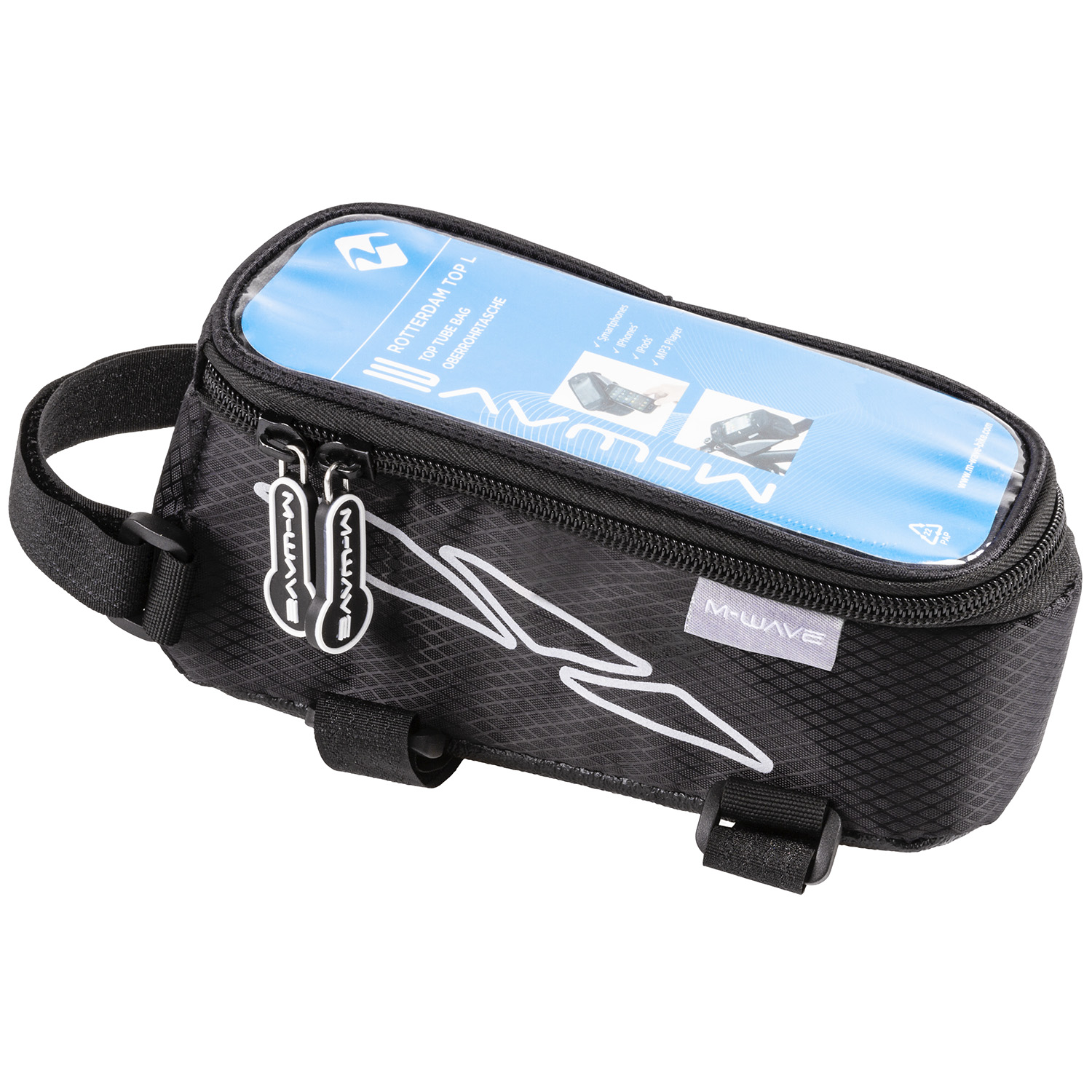 M-WAVE Rotterdam Top XL Top Tube Bag Black