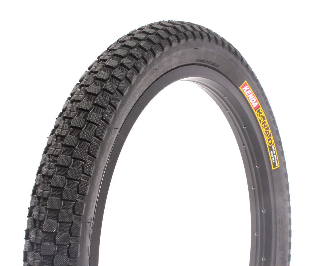 Englisch: BMX tire set KENDA K-RAD 20 inch x 2.35 inch + AV inner tube