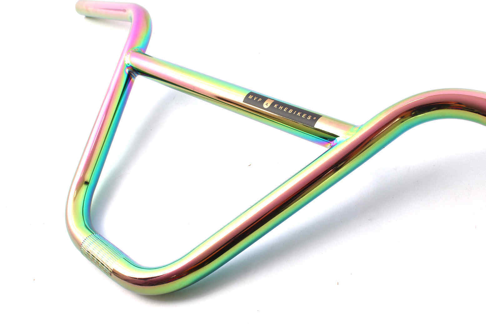 Nahansicht Oil Slick Färbung BMX Lenker KHEbikes 9 Zoll
