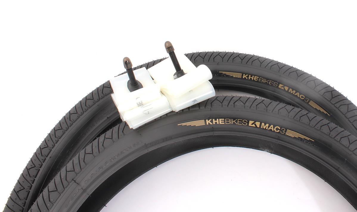 BMX tires 2x MAC3 + 2x Schwalbe Aerothan tube