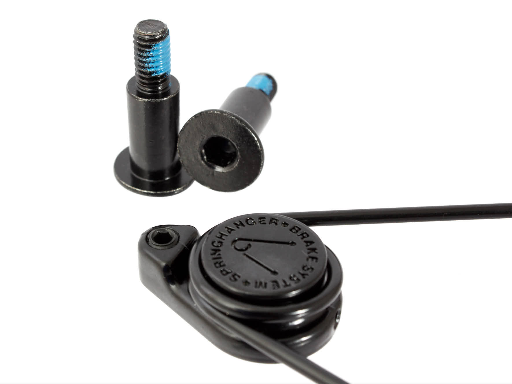 Patentierte schwarze Springhanger Feder mit 1 Paar Schrauben