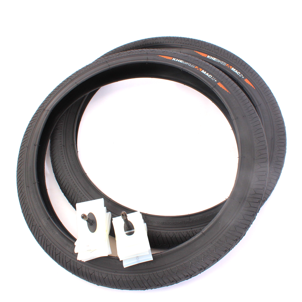 BMX tires 2x MAC2+ wire black + 2x Schwalbe Aerothan tube