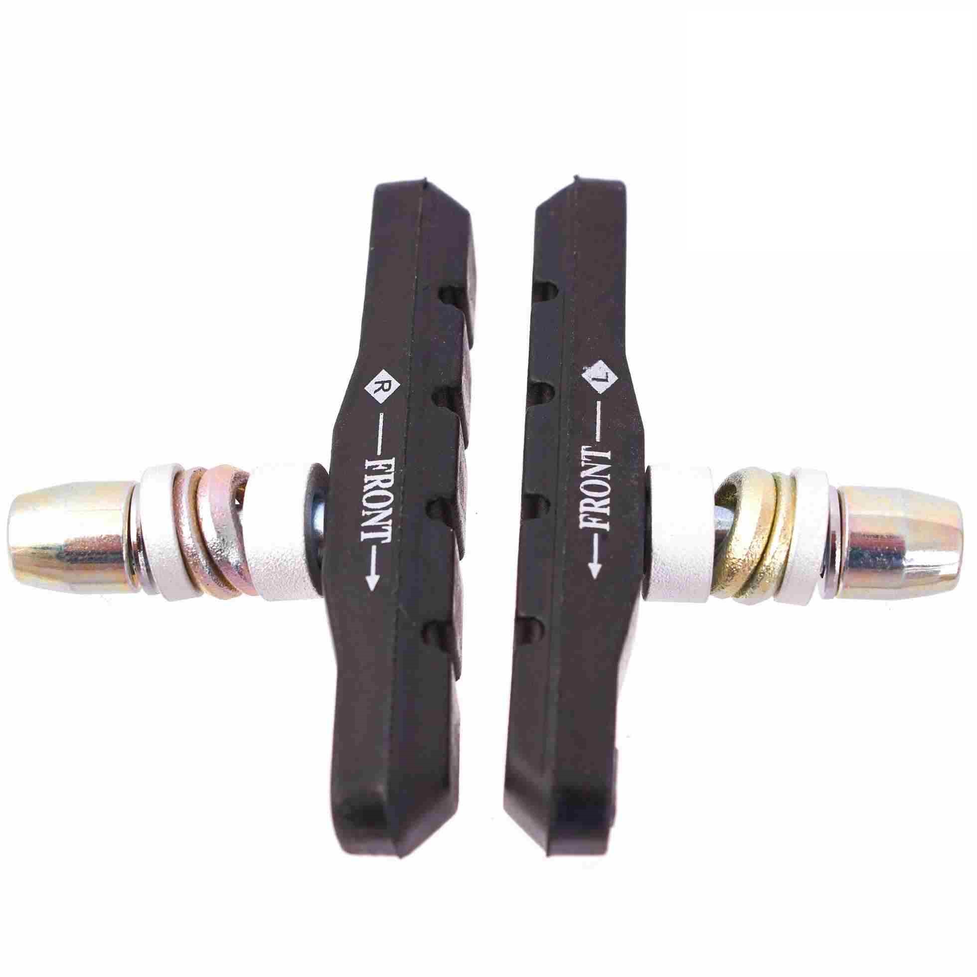 1 Paar schwarze BMX Bremsschuhe für U und V-Bremsen 1 Paar schwarze BMX Bremsschuhe für U und V-Bremsen