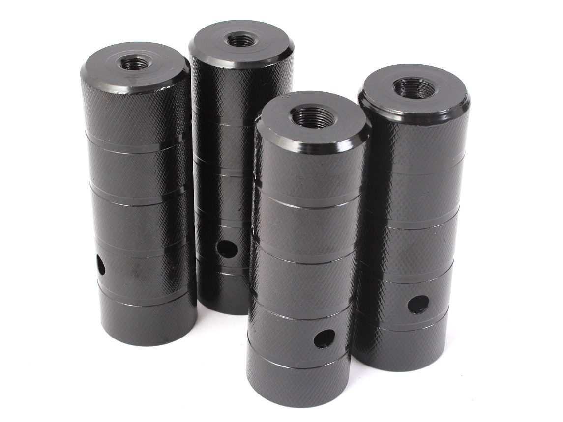 BMX Peg Set KHE BLACK STEEL 2 paires 10mm (3/8")