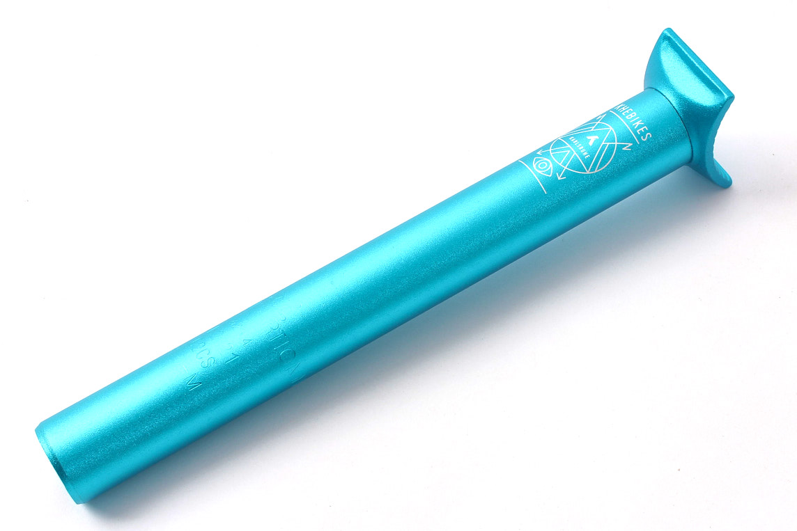 200mm lange, blaue Sattelstange mit Logo 200mm lange, blaue Sattelstange mit Logo
