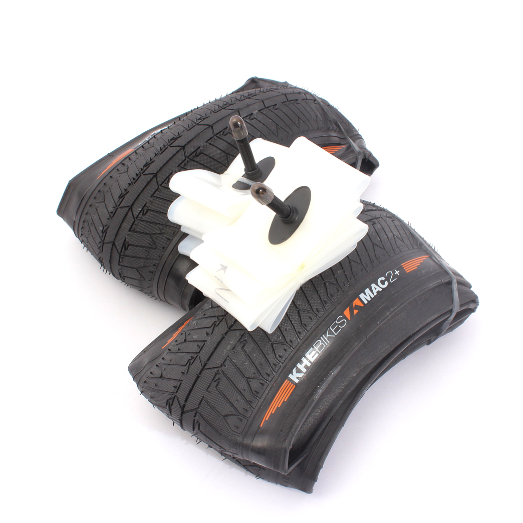 Pneus BMX 2x MAC2+ pliables + 2x chambre à air Schwalbe Aerothan