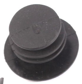 Schwarzes Lenkerende mit Riffelung 