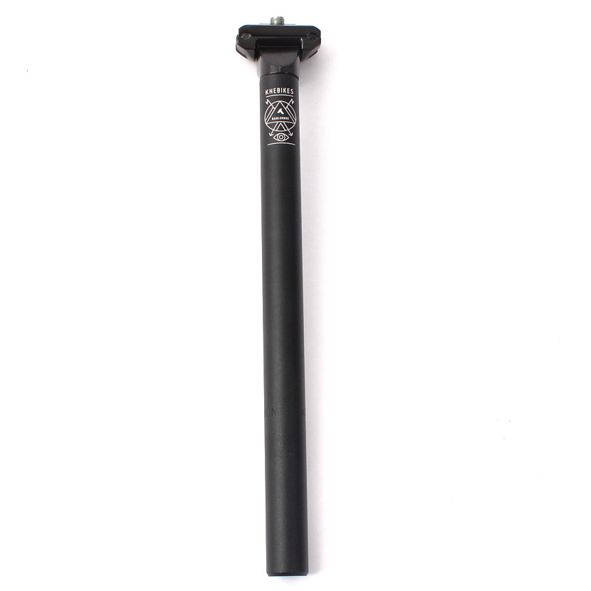 350mm Patentsattelstange in Schwarz mit Logo