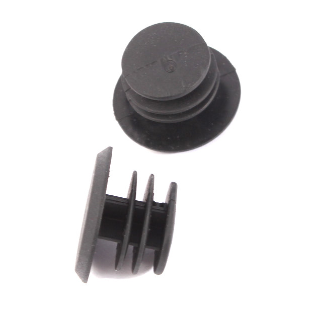 BMX Lenkerenden in Schwarz von Unten und von der Seite