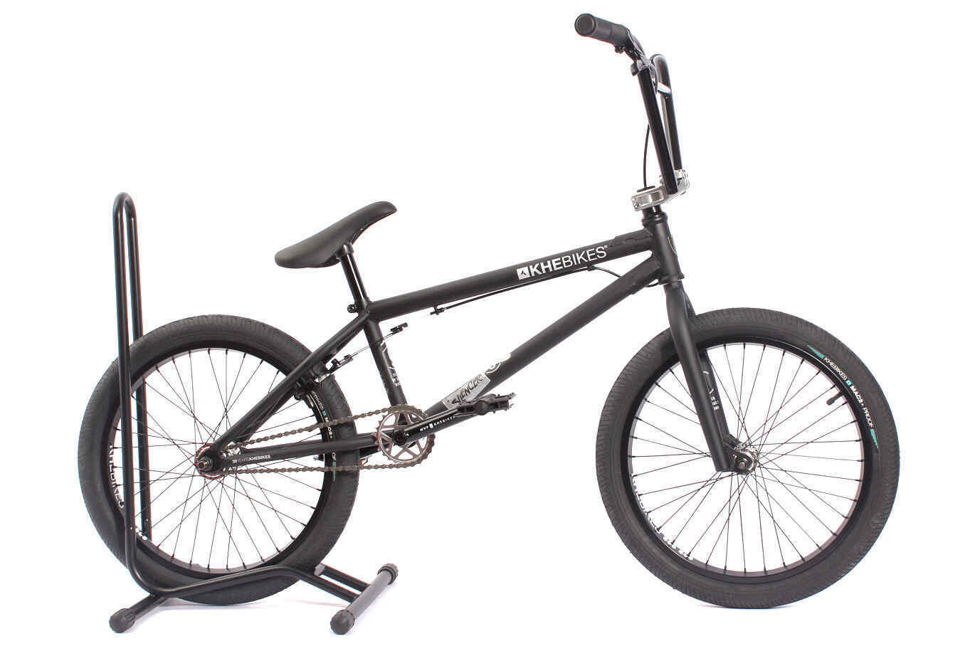 Schwarzer Fahrradständer mit BMX Bike Schwarzer Fahrradständer mit BMX Bike
