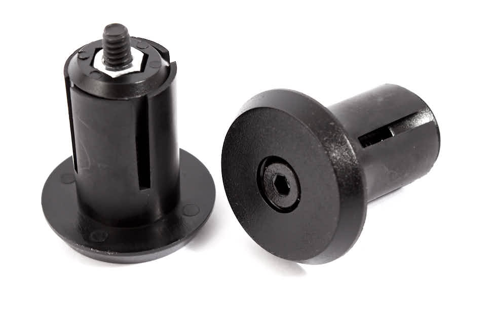 Schwarze Lenkerenden mit Schraube Schwarze Lenkerenden mit Schraube