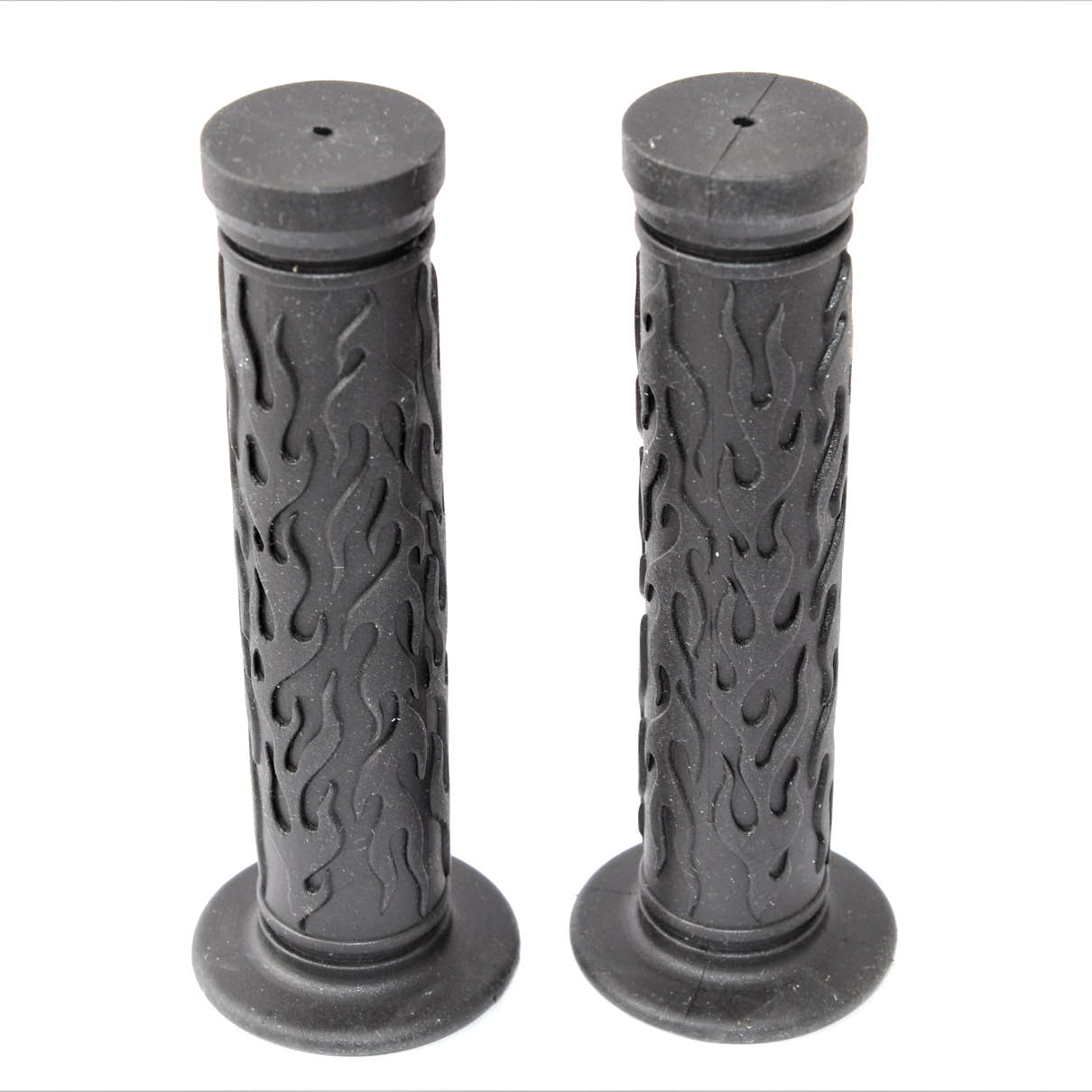 Fahrradgriffe in Schwarz mit Flammen Profil