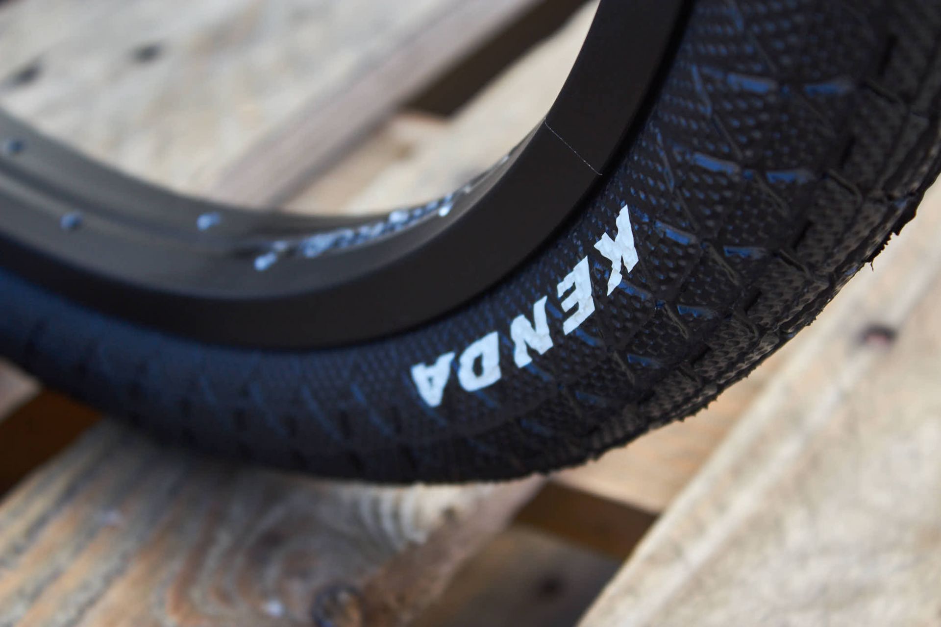BMX tire set KENDA 20 inch x 1.95 inch black + AV inner tube