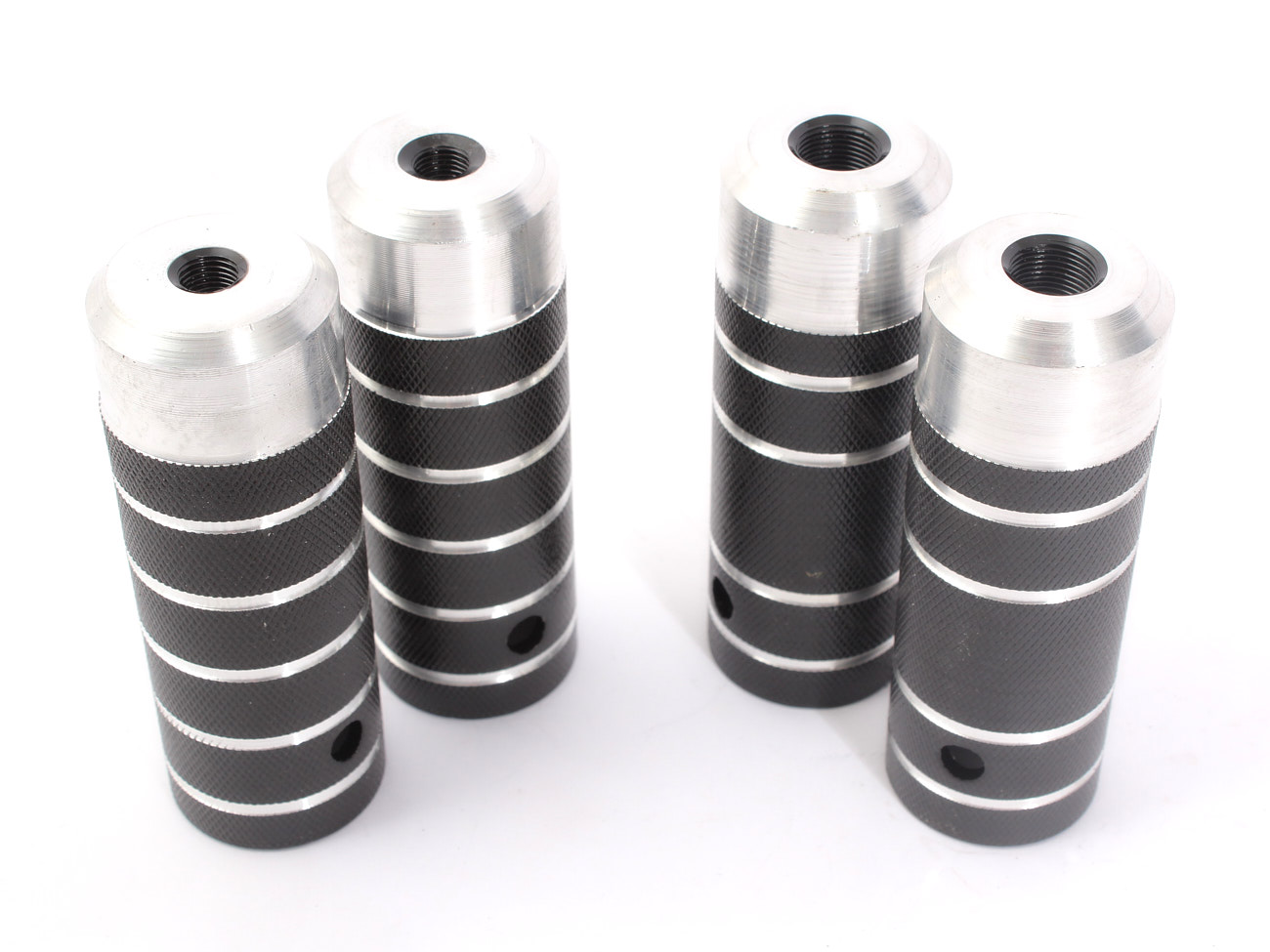 Vorderansicht KHEbikes Cop Alu Pegs für 14mm Achsen hinten und 10mm Achsen vorne