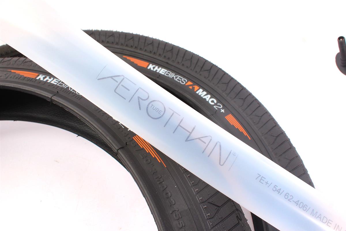 BMX tires 2x MAC2+ wire black + 2x Schwalbe Aerothan tube