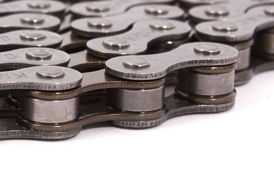 Verbundene Kettenglieder von der Seite